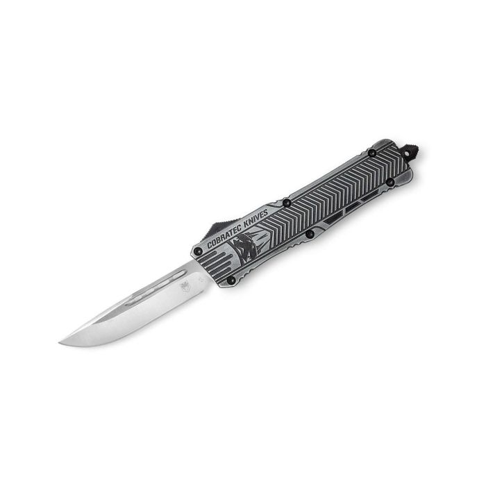 CobraTec Stonewash Large CTK-1 Droppoint automatic knife OTF