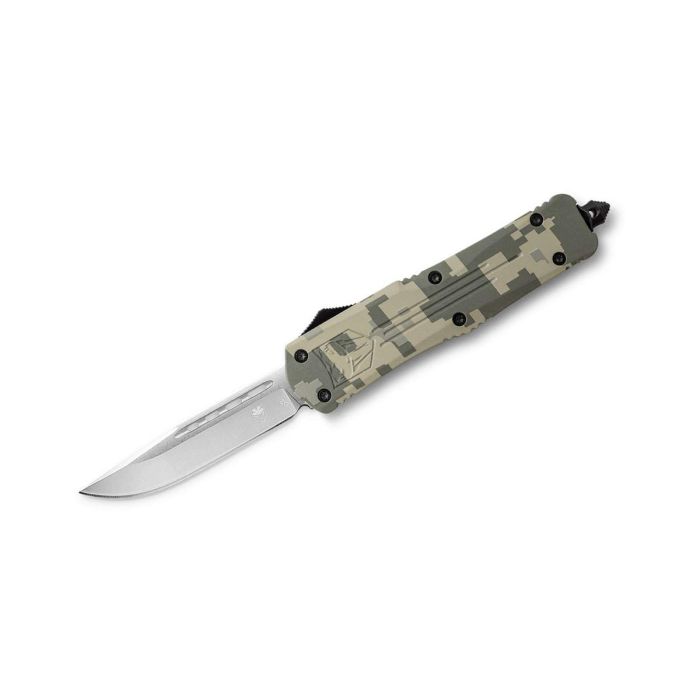 CobraTec Large FS-3 Army Digi Camo couteau automatique OTF avec lame drop point