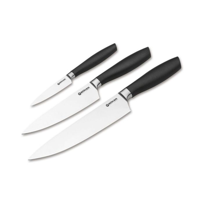Böker Core Professional trío de cuchillos de chef con paño de cocina
