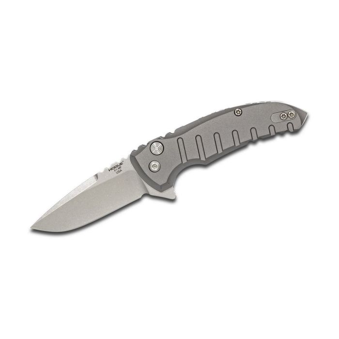 Hogue X1 Microflip 2.75" Drop Point Stonewash Gray pocket knife