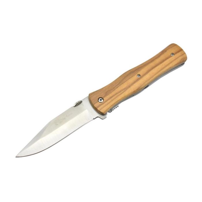 Max Knives 16 OL Framelock navaja de bolsillo con mango de madera de olivo