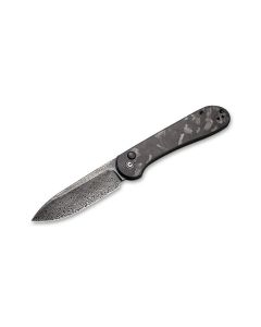 CIVIVI Button Lock Elementum Damascus Kohlefaser Taschenmesser