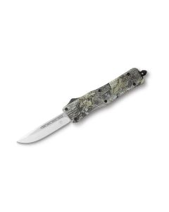 CobraTec Medium CTK-1 Woodland Camo droppoint Automatikmesser OTF