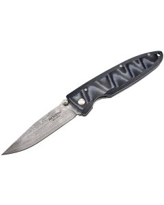 Mcusta MC-10D Classic Wave VG-10-Kern Damascus Blue Micarta Taschenmesser
