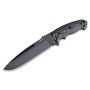 Hogue EX-F01 tactical knife with 7.0" black Cerakote blade and black G-Mascus G10 handles