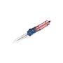 CobraTec Medium FS-3 American Flag OTF Automatikmesser mit Dolchklinge und beidseitigem Teilwellenschliff