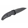 Hogue A01-Microswitch Wharncliffe matt black automatic pocket knife