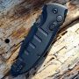 Hogue A01-Microswitch Wharncliffe matt black automatic pocket knife