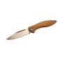 MKM Fara couteau de poche en bois d'olivier avec étui en cuir