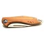 MKM Fara couteau de poche en bois d'olivier avec étui en cuir