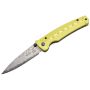 Mcusta MC-0164D Tsuchi Taschenmesser Damastklinge mit zitronengelbem Aluminiumgriff