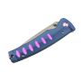 Mcusta MC-0043C Katana Tanto San Mai Taschenmesser mit VG-10-Klinge und blau/violettem Aluminiumgriff