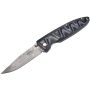 Mcusta MC-10D Classic Wave VG-10-Kern Damascus Blue Micarta Taschenmesser